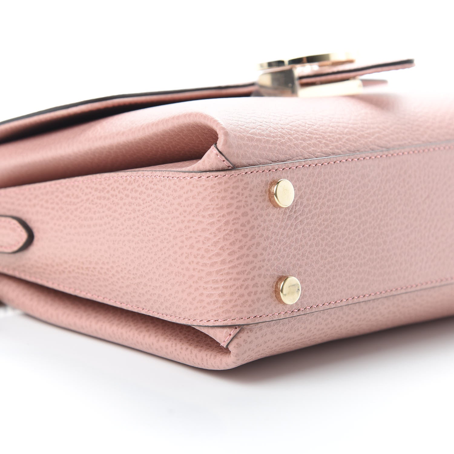 Gucci Dollar Calfskin Interlocking G Top Handle Shoulder Bag Soft Pink 9 of 10