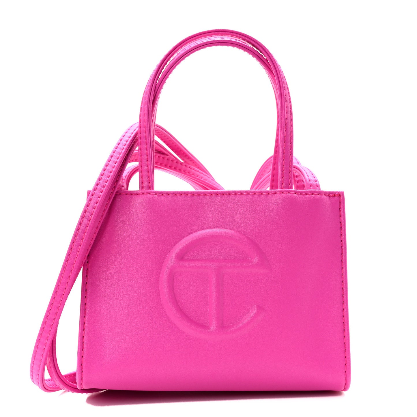 Vegan Leather Small Shopping Bag Azalea