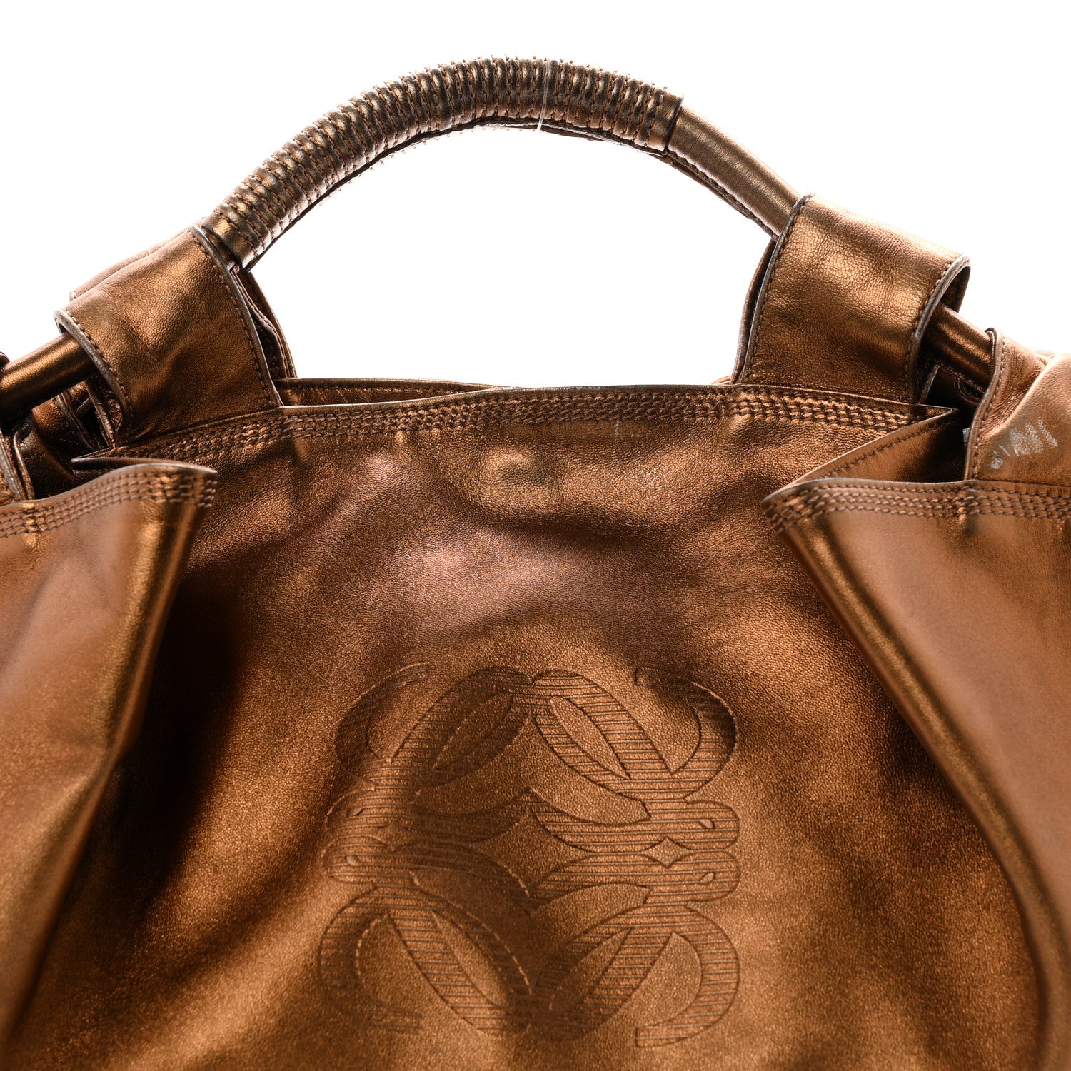 Loewe Metallic Nappa Aire Shoulder Bag Bronce 6 of 8