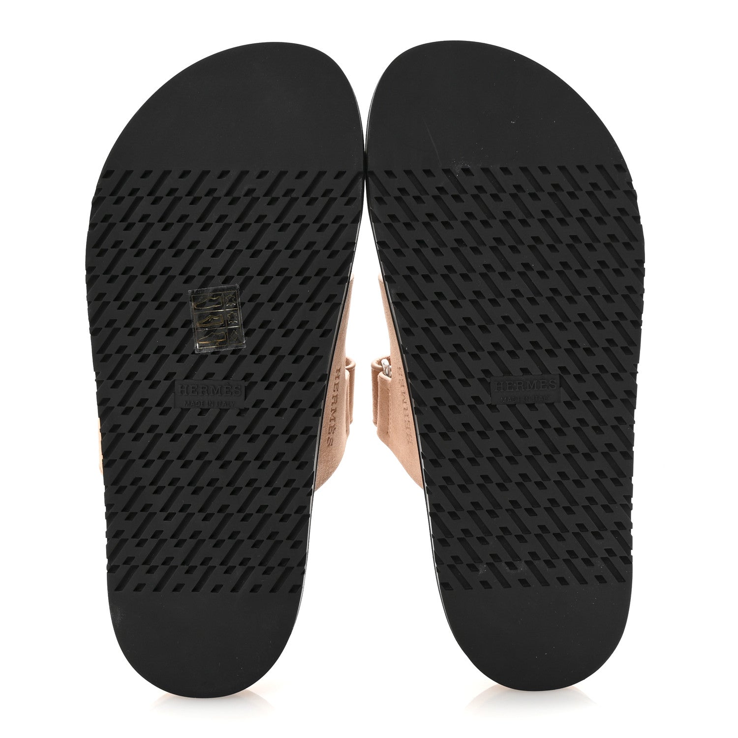Hermes Suede Goatskin Womens Chypre Sandals 38 Nude 6 of 10