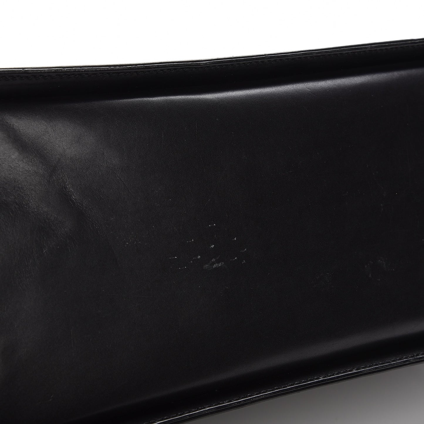Glazed Calfskin Boy Tote Black