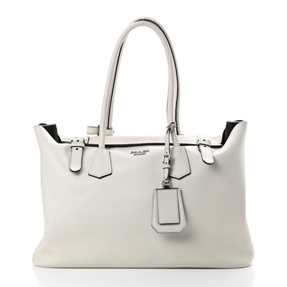 Prada City Calf Shopping Tote Talco 3 of 11