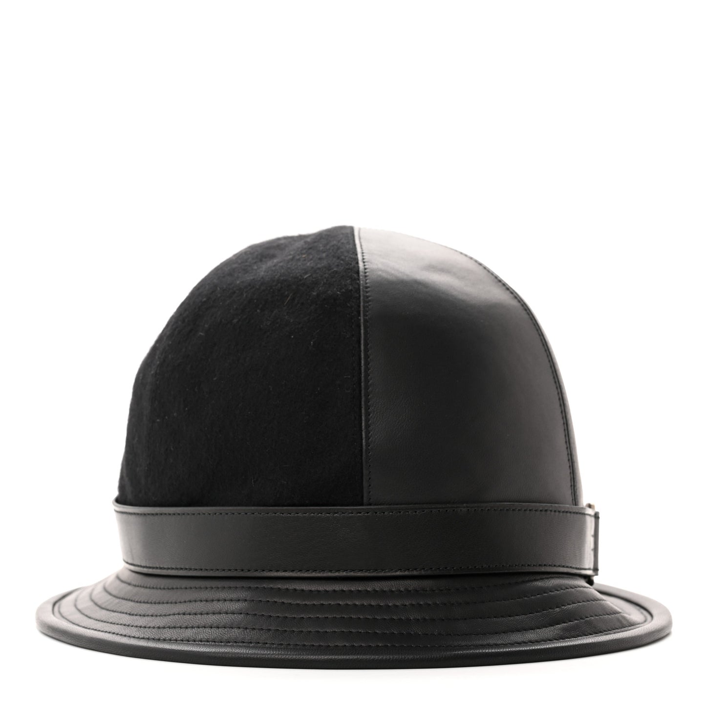 Wool Calfskin Hat 57 Black