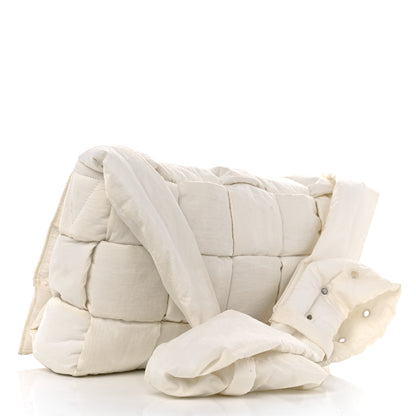 Bottega Veneta Nylon Intrecciato Padded Tech Maxi Cassette Bag White 3 of 15