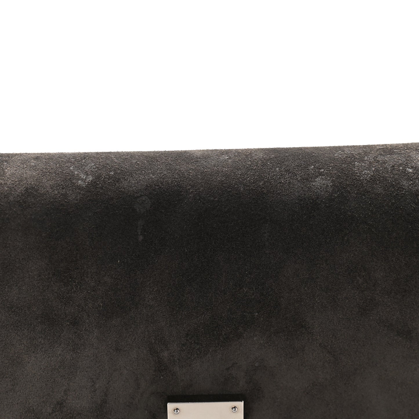 Suede Small Case Chain Flap Grey