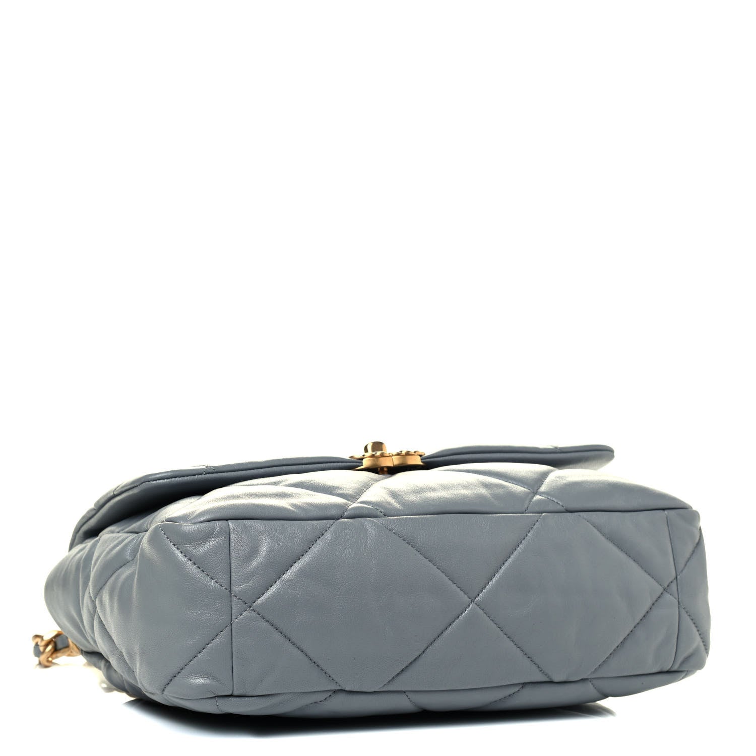 Chanel Lambskin Quilted Large Chanel 19 Flap Grey 3 of 4
