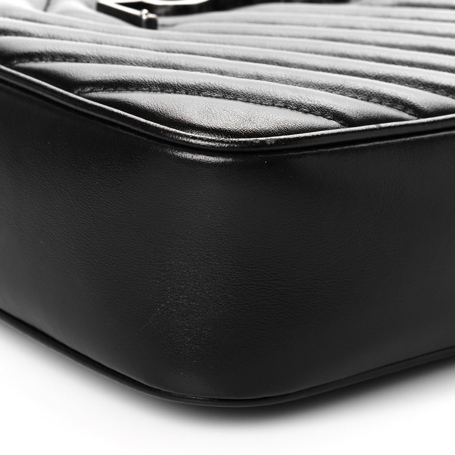 Calfskin Matelasse Monogram Lou Camera Bag Black