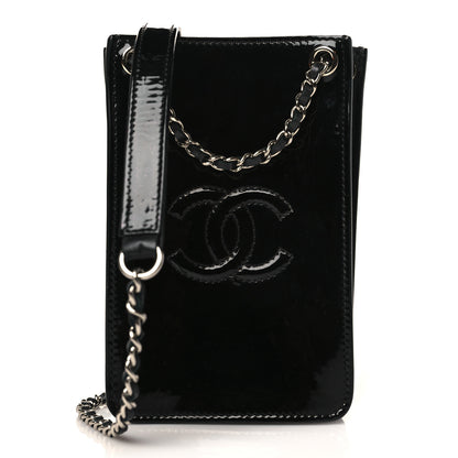 Chanel Patent CC Phone Holder Crossbody Black 1 of 9