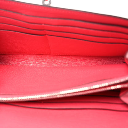 Hermes Chevre Mysore Kelly Longue Wallet Rose Azalee 5 of 14