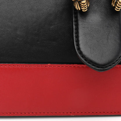 Gucci Calfskin Bamboo Web Large Dionysus Top Handle Bag Black Bright Evergreen Hibiscus Red 11 of 17