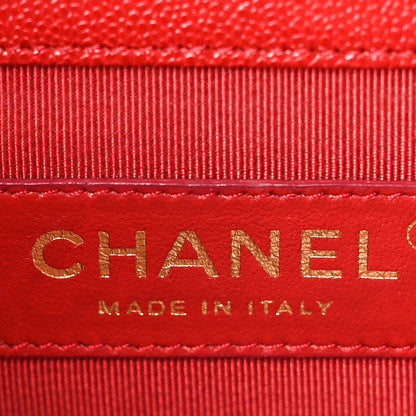 Chanel Caviar Quilted Maxi North South Boy Flap Red 6 of 10