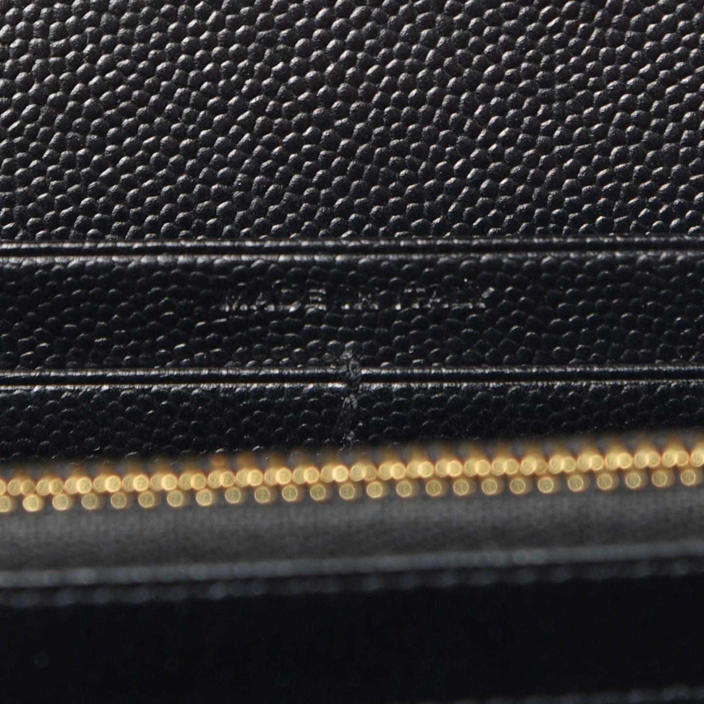 Grain De Poudre Matelasse Chevron Monogram Chain Wallet Black