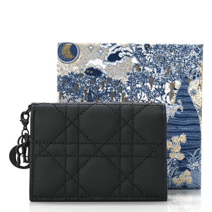 Christian Dior Ultra Matte Calfskin Small Lady Dior Flap Card Holder Black 9 of 9