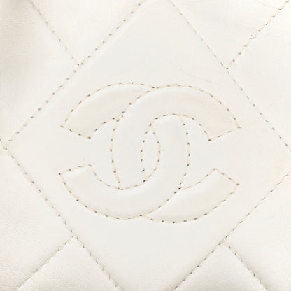 Chanel Lambskin Quilted Round Tassel Crossbody Bag White 9 of 11