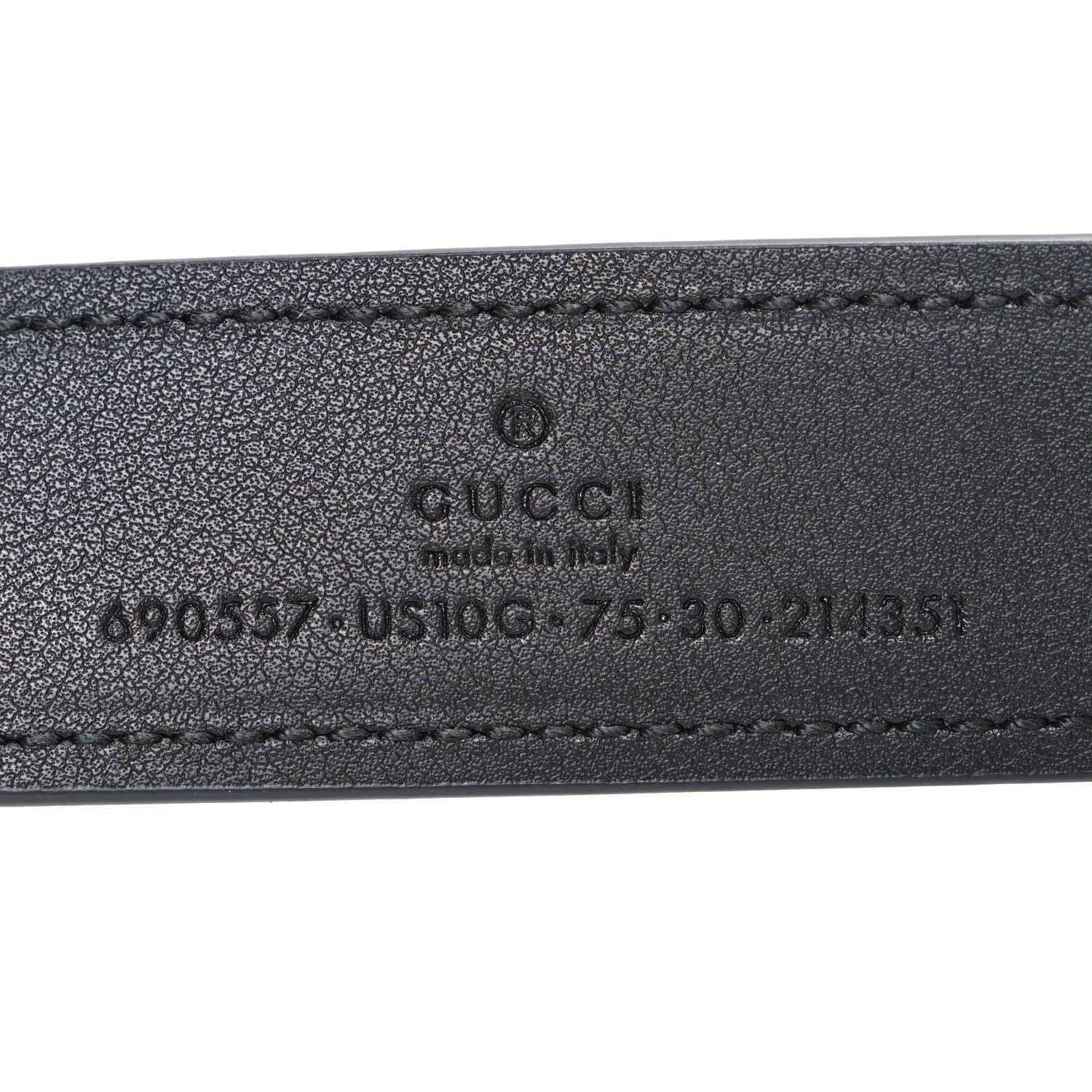 Gucci Ciny Lux Calfskin Blondie 30mm Belt 75 30 Black 5 of 5