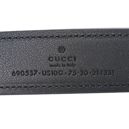 Gucci Ciny Lux Calfskin Blondie 30mm Belt 75 30 Black 5 of 5