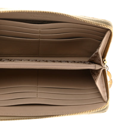 Christian Dior Patent Cannage Lady Dior Continental Zip Wallet Beige 5 of 6