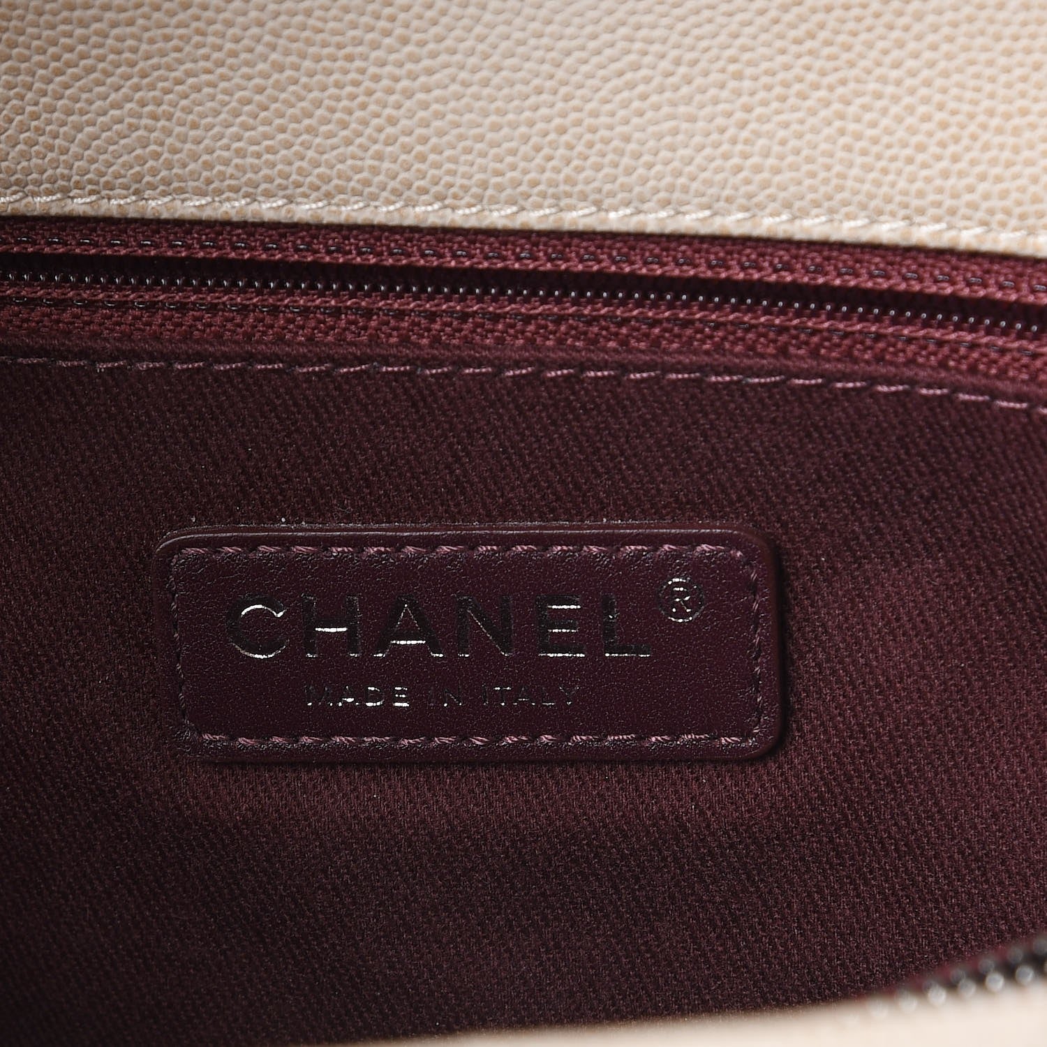 Chanel Caviar Quilted Medium Coco Handle Flap Light Beige 6 of 12