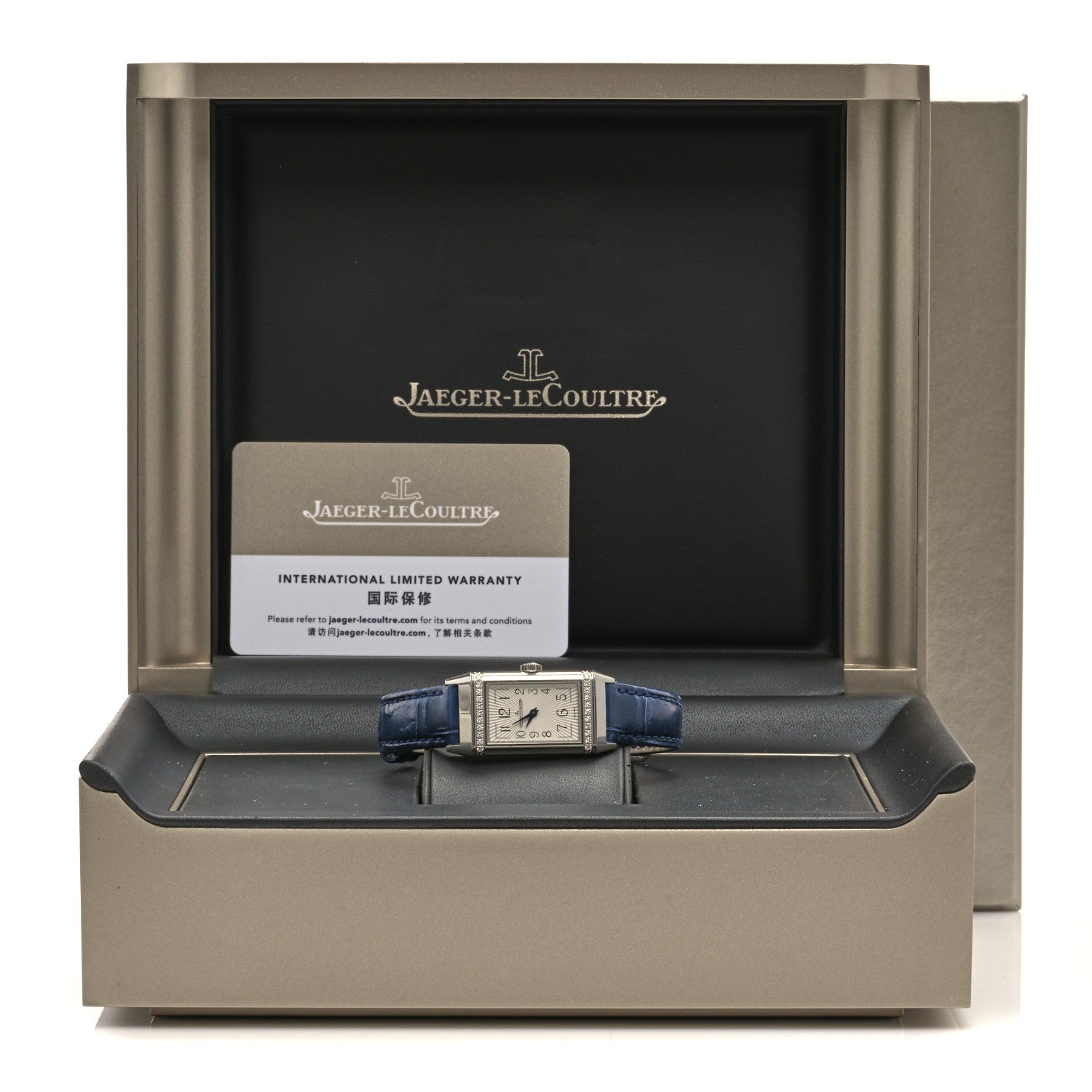 Jaeger-LeCoultre Stainless Steel Alligator Diamond 20mm Reverso One MonoFace Quartz Watch Q3288420 6 of 6
