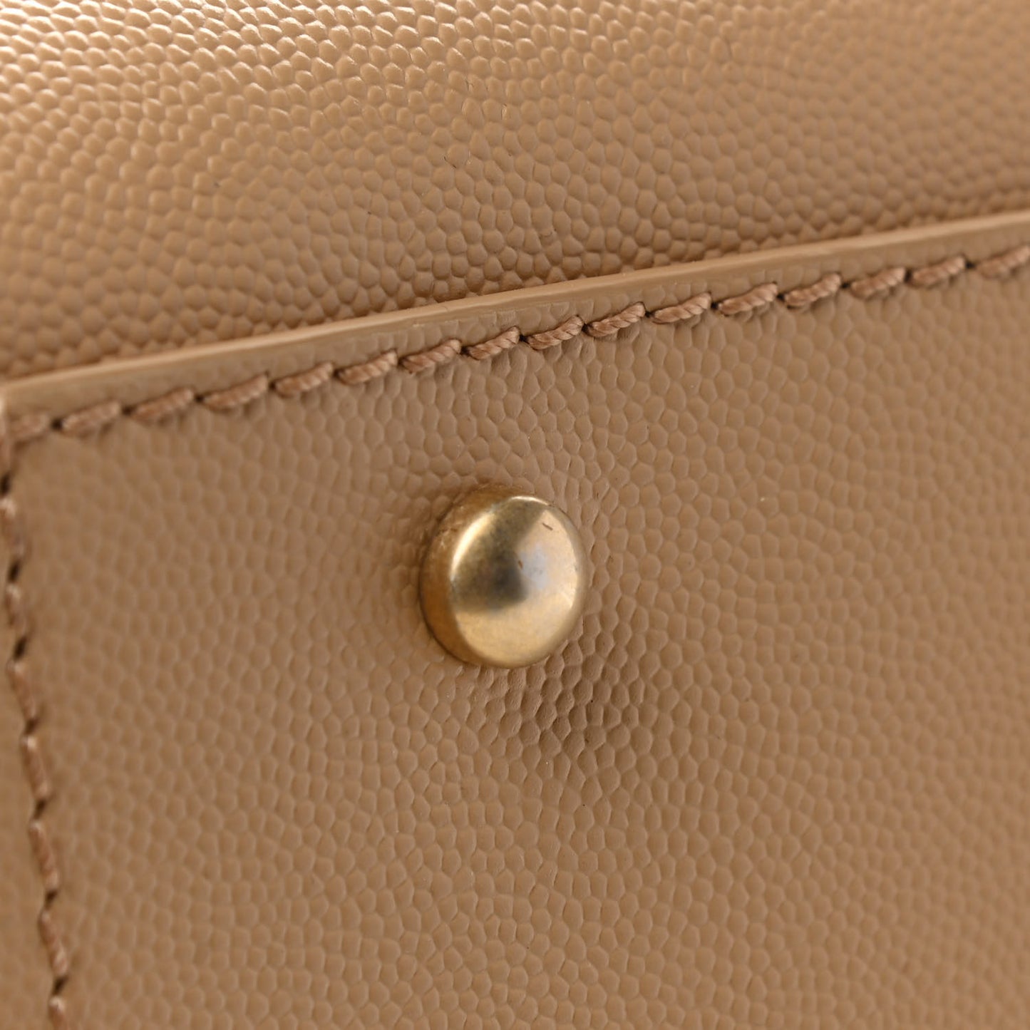 Caviar Small Studded Deauville Tote Beige