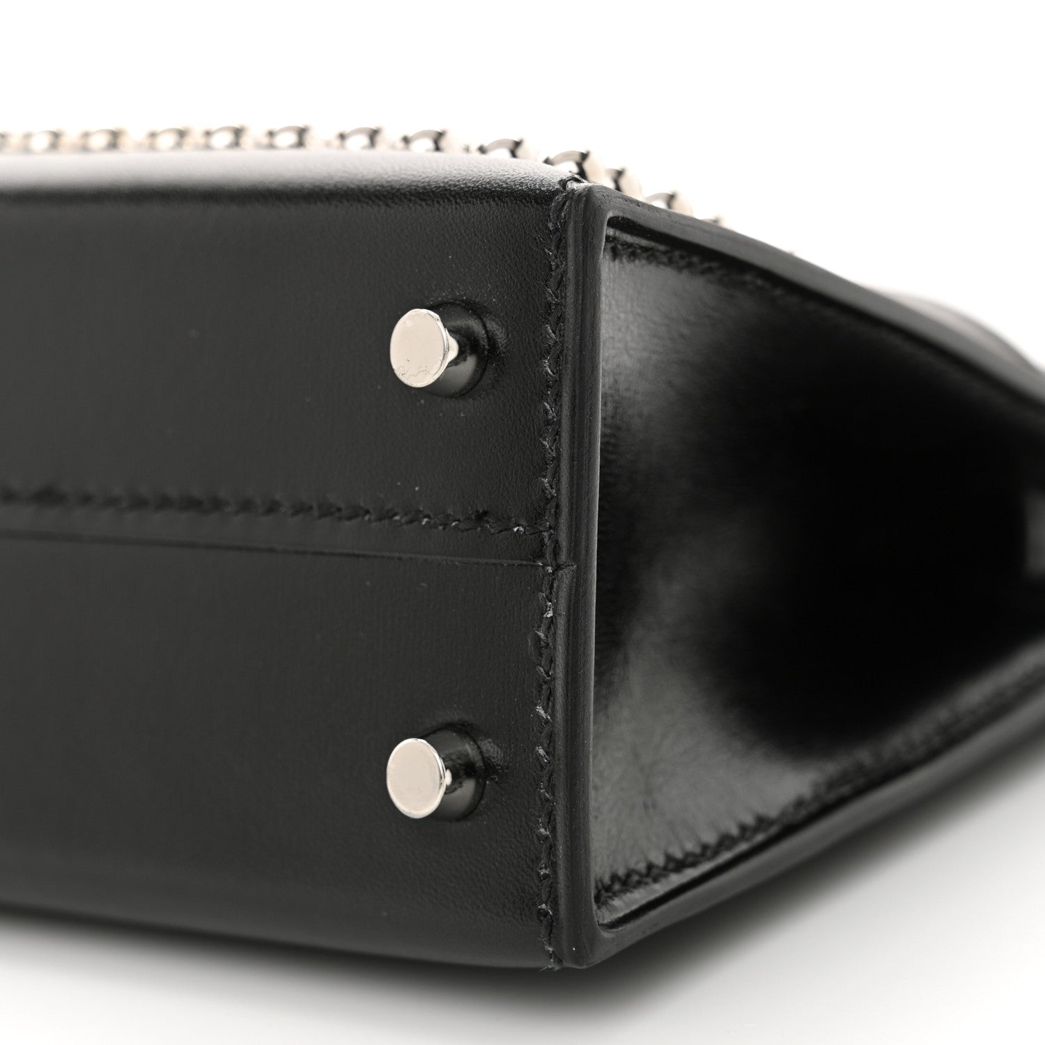 Hermes Box Studded Clouté Mini Kelly Sellier 20 Black 10 of 11