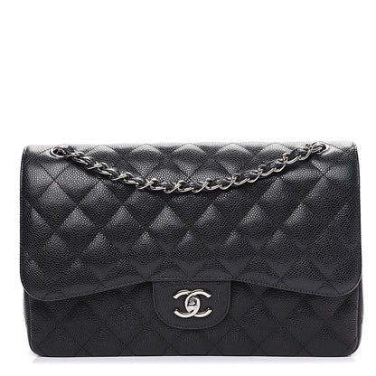 Chanel Caviar Quilted Jumbo Double Flap Black 1 of 14