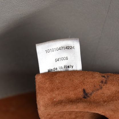 MCM Calfskin Monogram Shoulder Bag Taupe 8 of 23