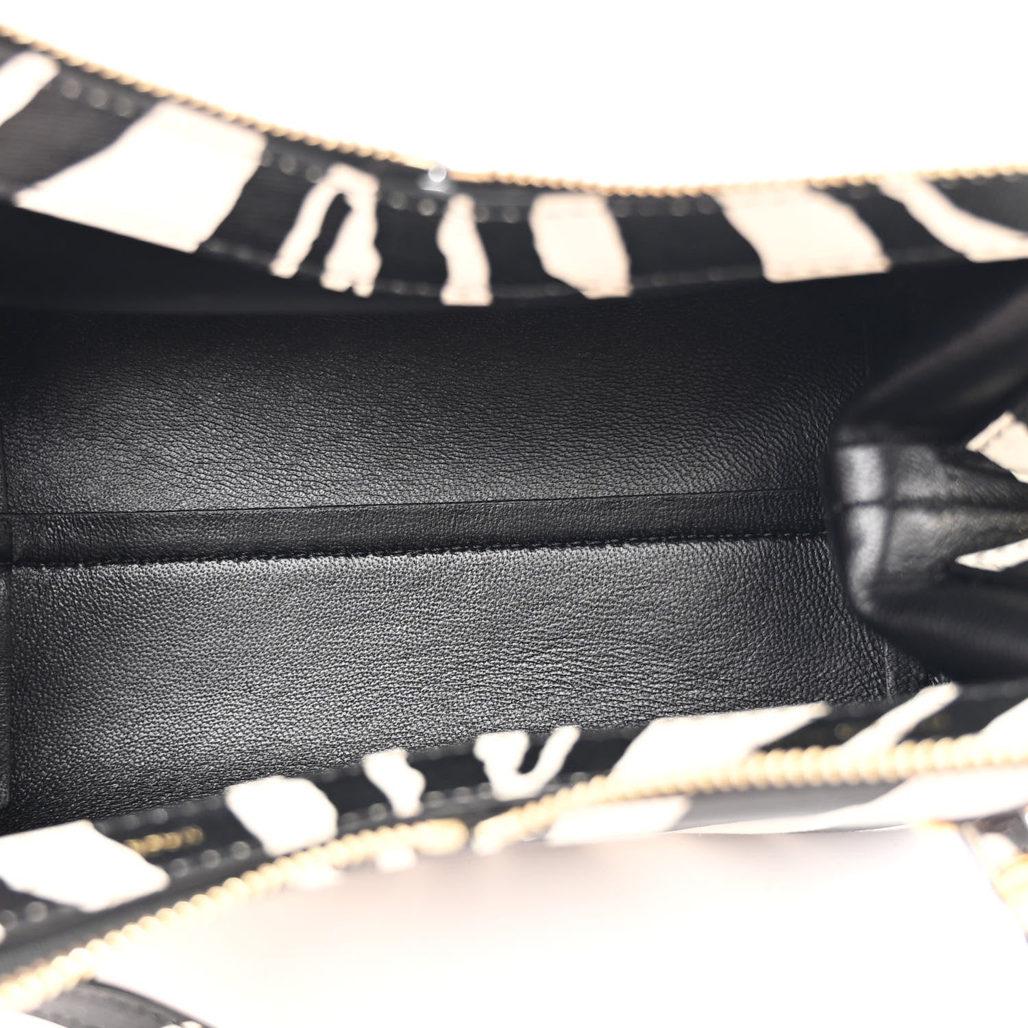 Mansur Gavriel Saffiano Zebra Print Mini M Frame Bag Black White 5 of 10