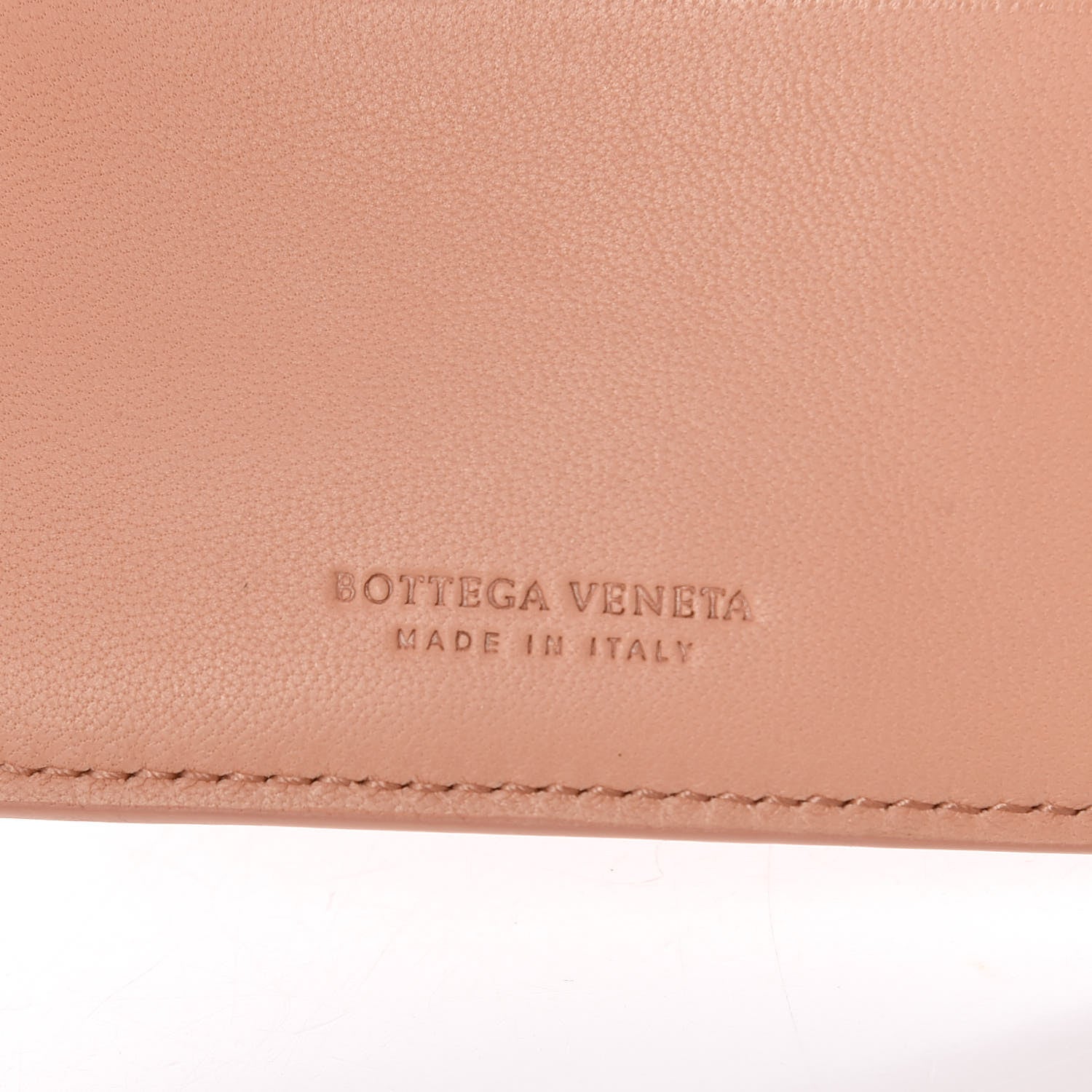 Bottega Veneta Nappa Intrecciato French Compact Wallet Peach 6 of 11