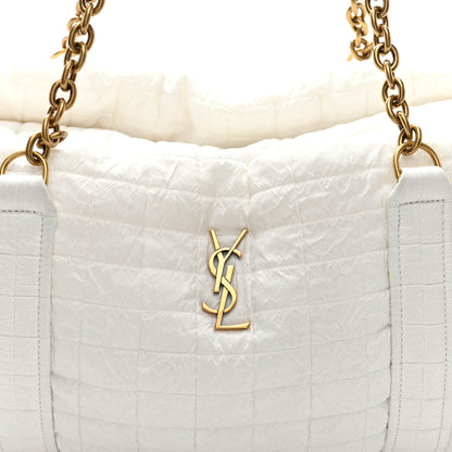 Saint Laurent Nylon Gloria Quilted Travel Bag Milky White 7 of 9