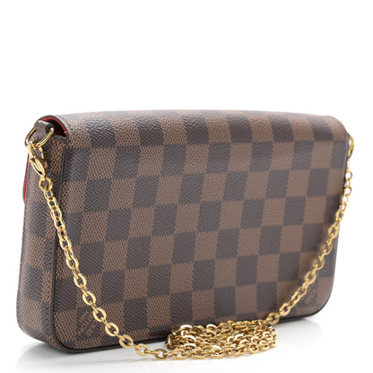 Louis Vuitton Damier Ebene Pochette Felicie Chain Wallet 4 of 12