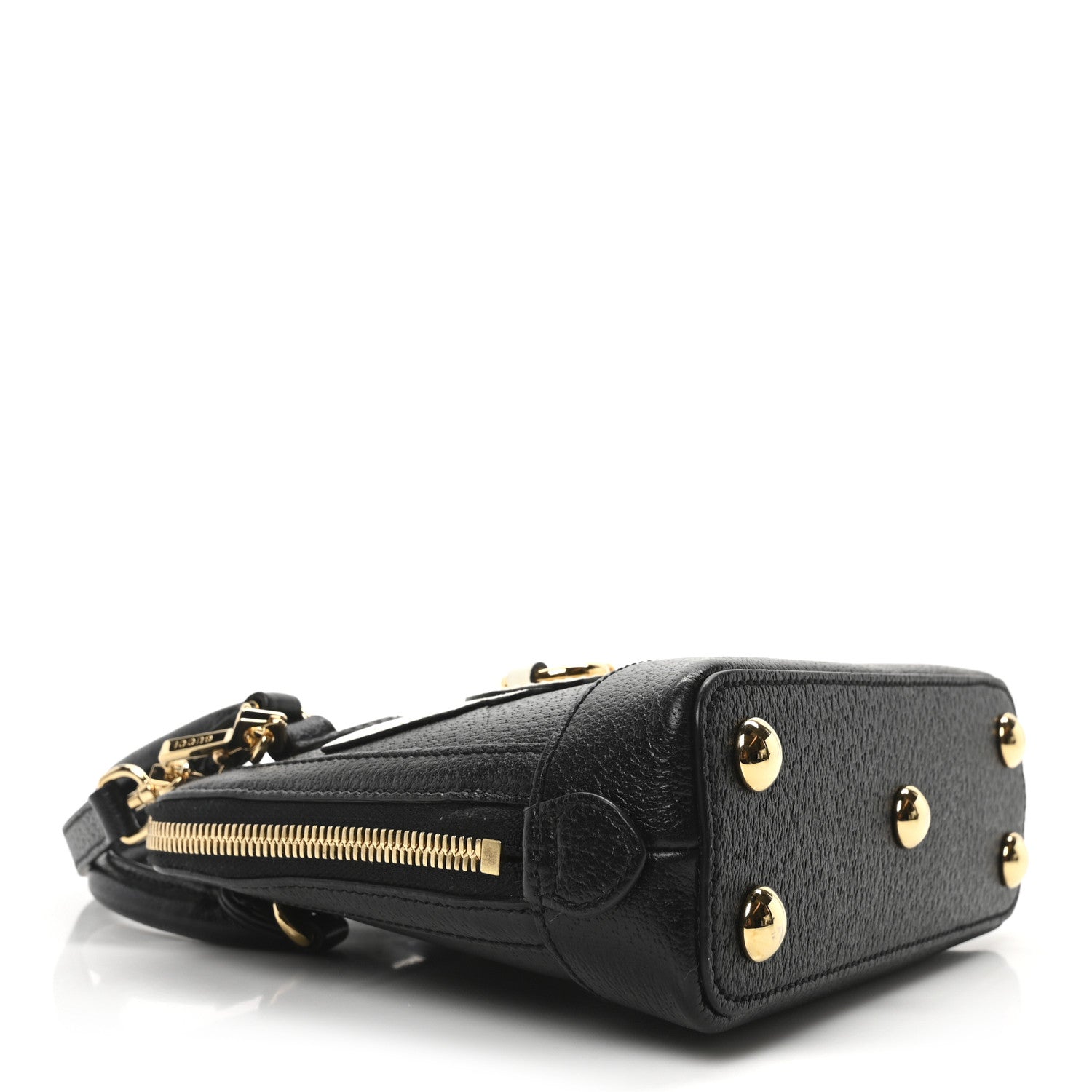 Gucci X ADIDAS Textured Dollar Calfskin Web Trefoil Mini Horsebit