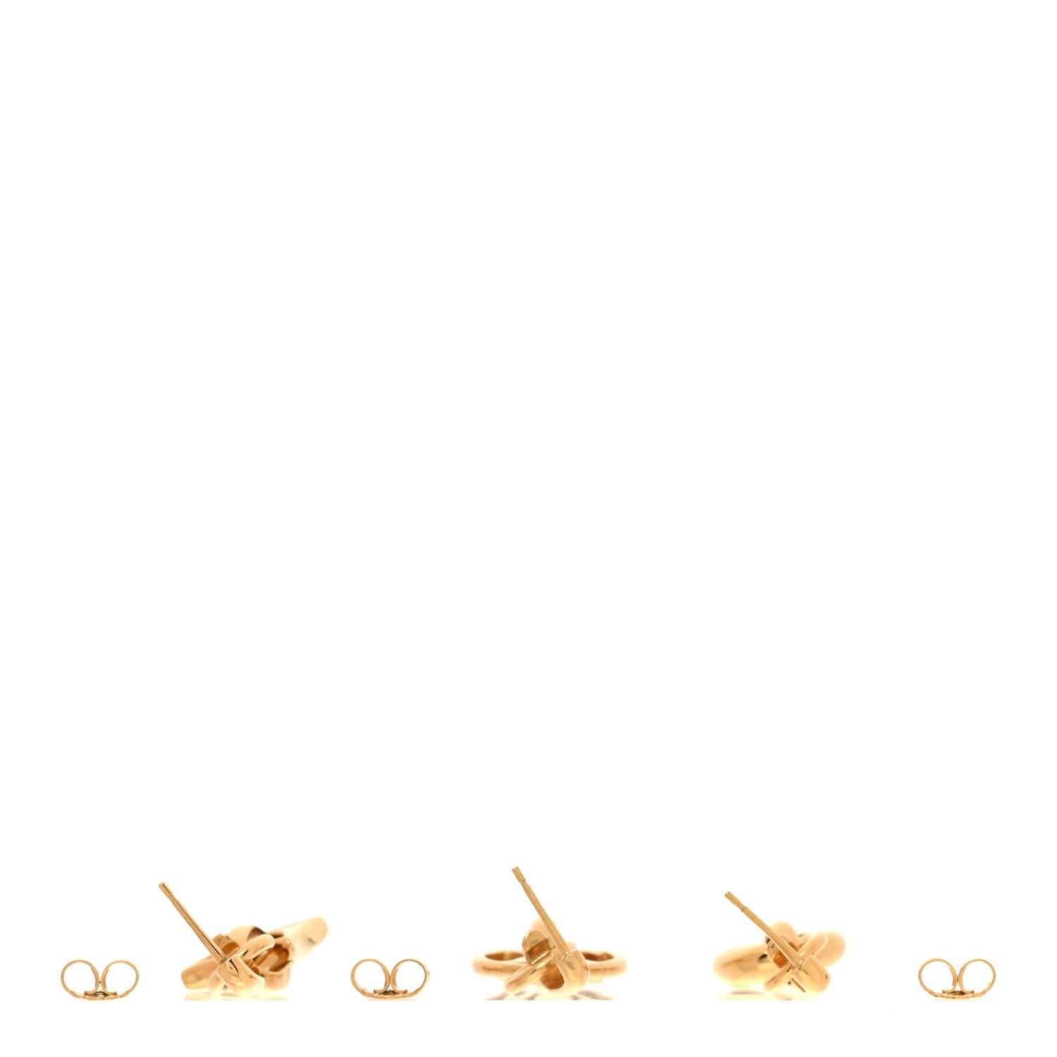 Louis Vuitton Metal Monogram Fleur Earrings Set of 3 Gold 3 of 5