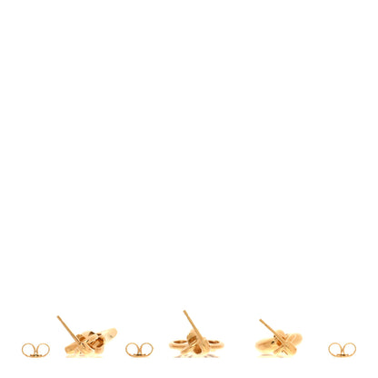 Louis Vuitton Metal Monogram Fleur Earrings Set of 3 Gold 3 of 5