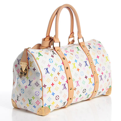 Louis Vuitton Monogram Multicolor Keepall 45 White 3 of 8