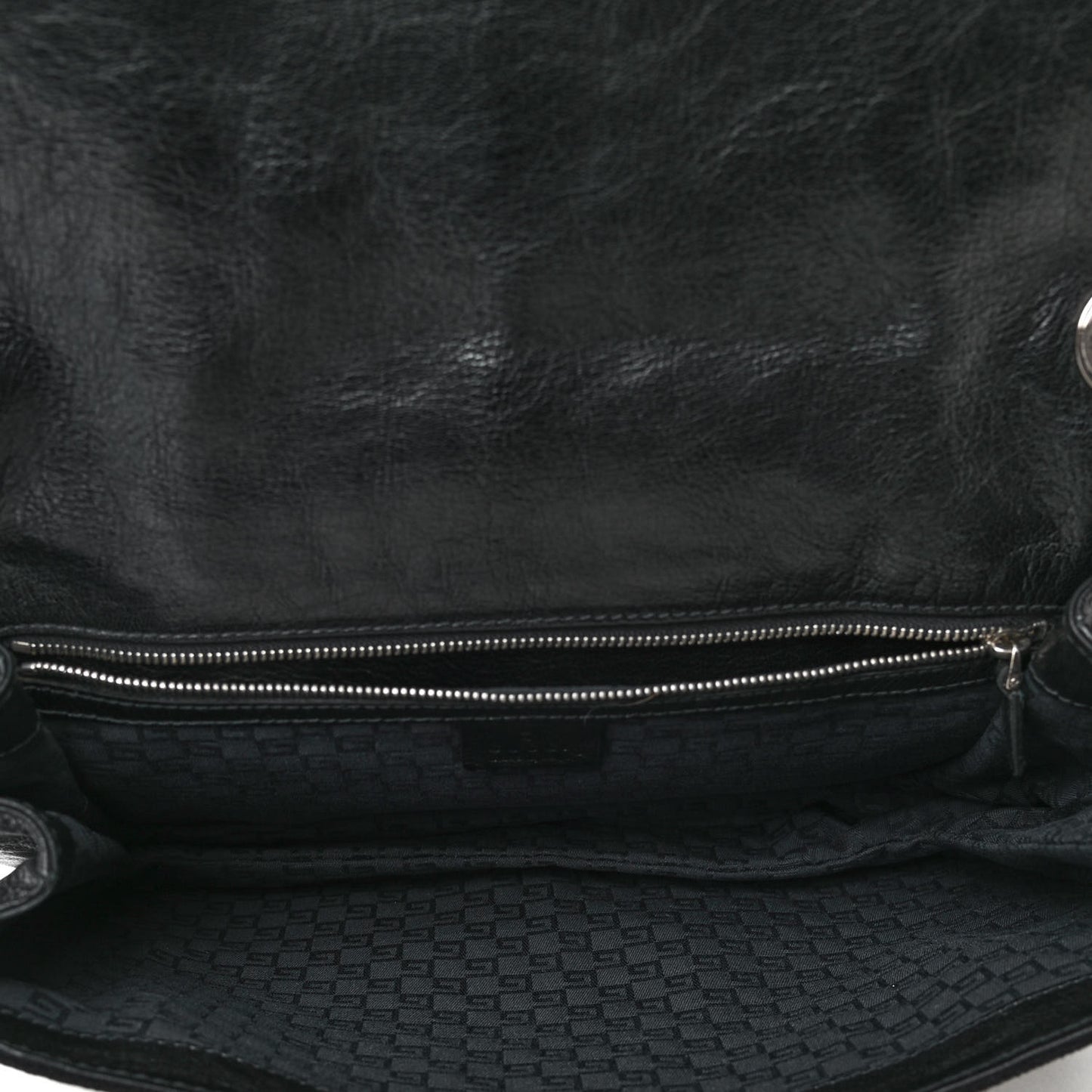 Velvet Web Blondie Medium Shoulder Flap Bag Black White