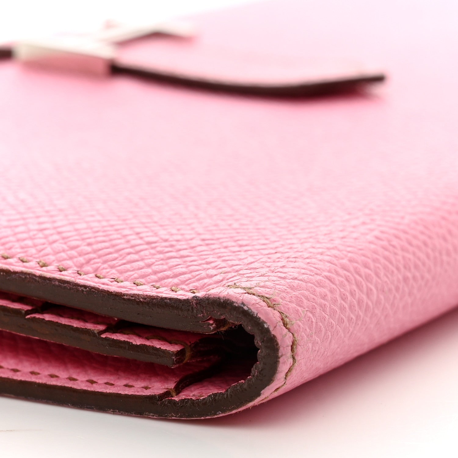Hermes Epsom Bearn Gusset Wallet 5P Pink 9 of 11
