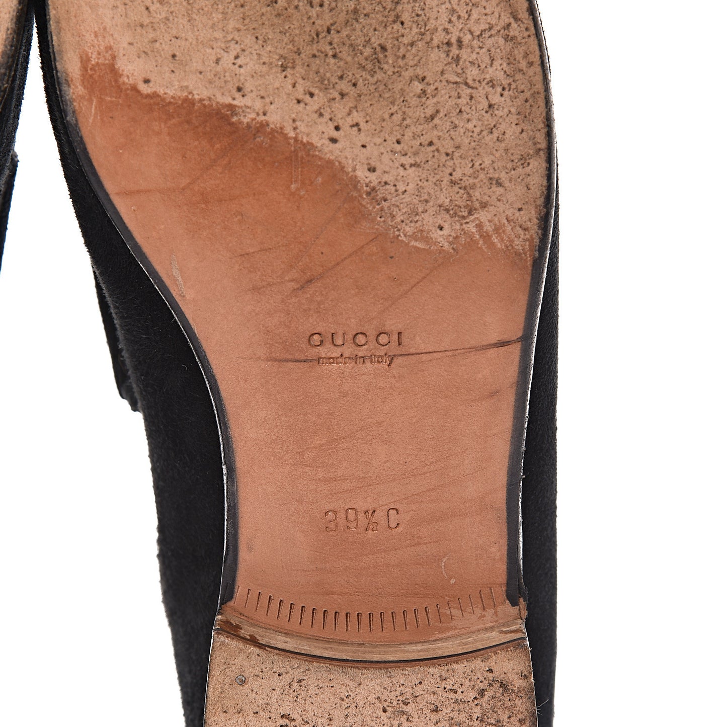 Suede Horsebit Womens Loafers 39.5 Black