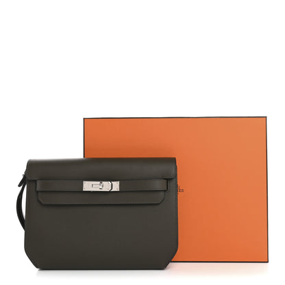 Hermes Evercolor Kelly Depeches 25 Pouch Vert Maquis 9 of 9