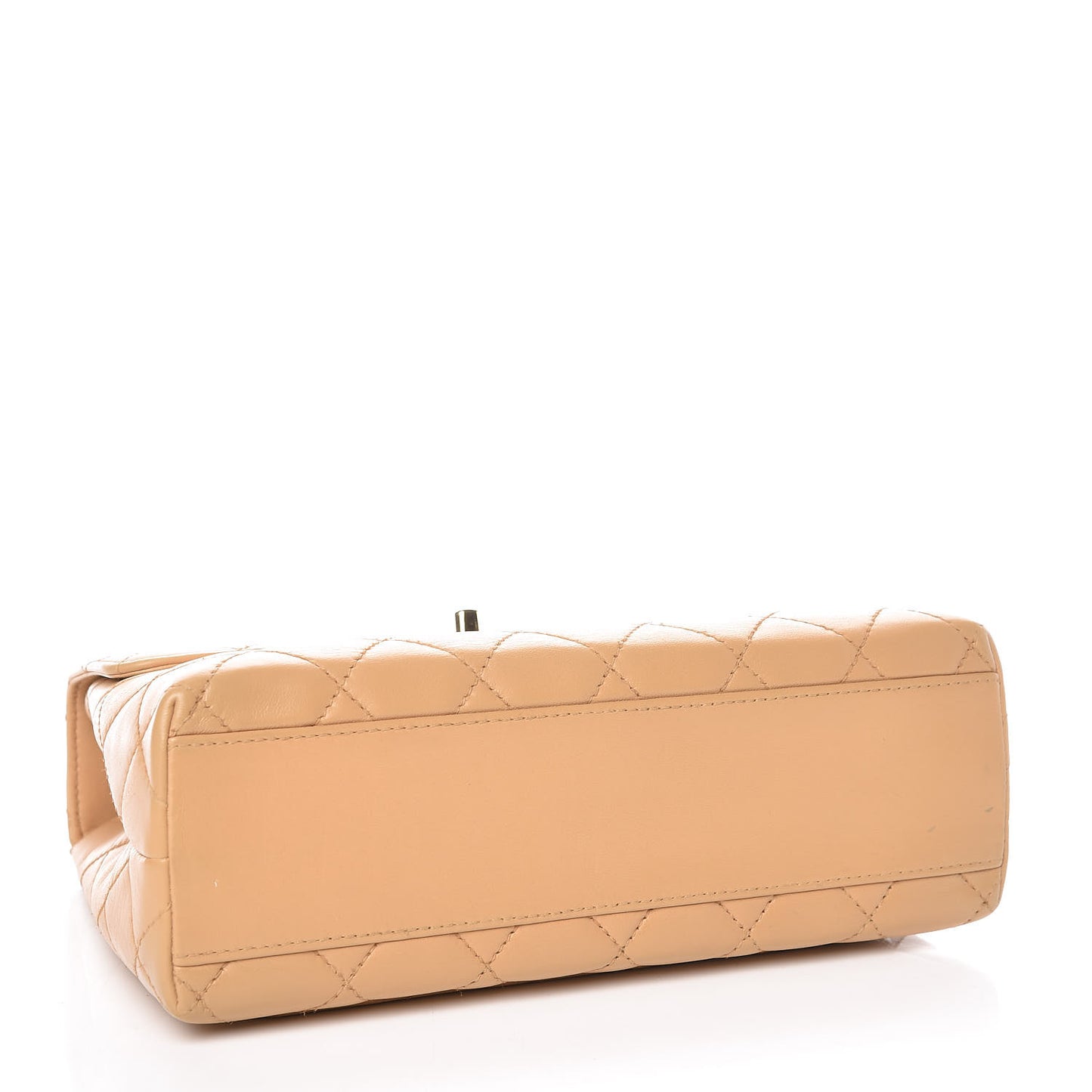 Lambskin Quilted Medium Kelly Flap Bag Beige
