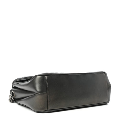 Chanel Metallic Goatskin Quilted Medium Rock In Rome Flap Charcoal 4 of 10