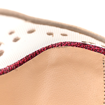 Christian Louboutin Rete Glitter Mini Specchio Strass Follies 100 Pumps 36 Cassis 11 of 12