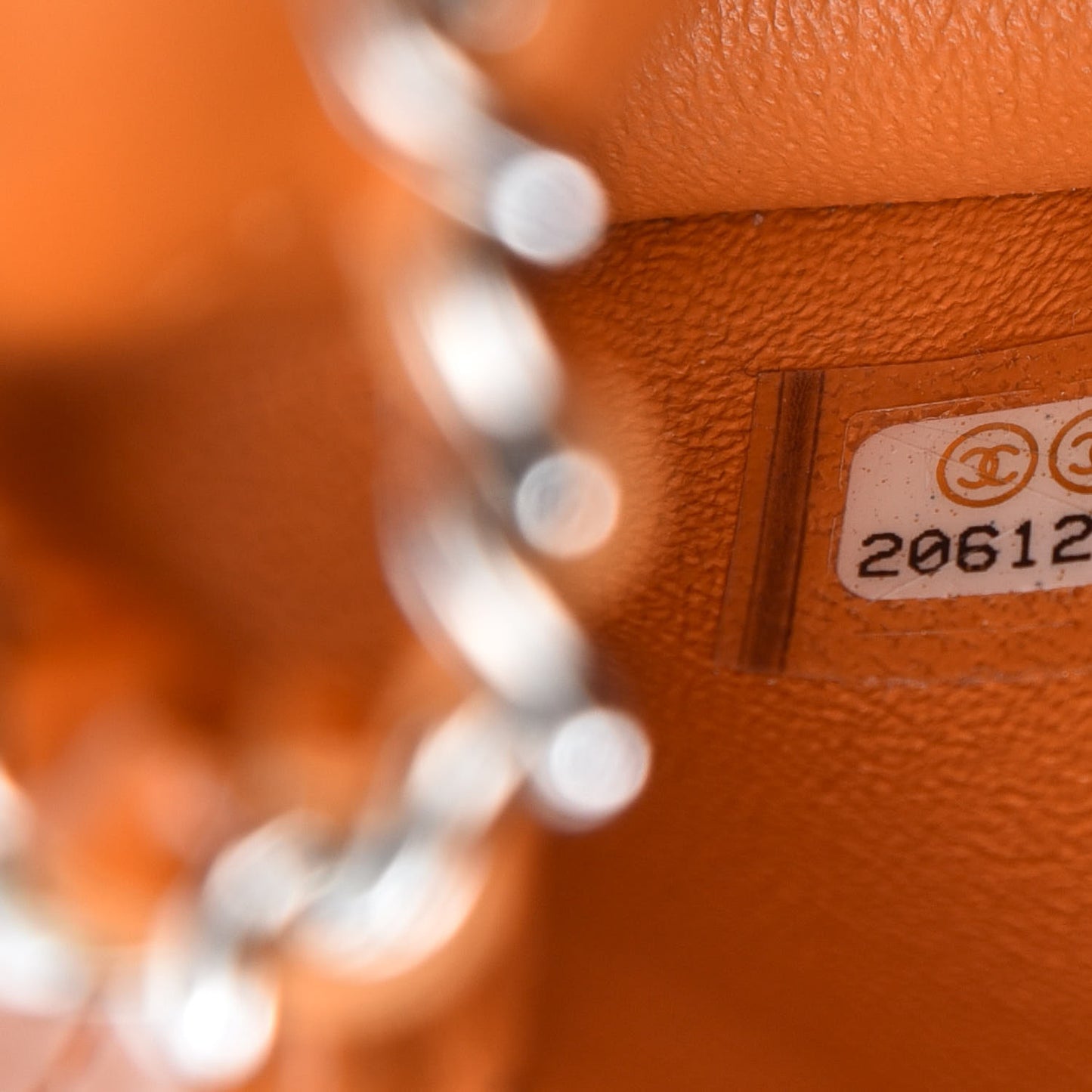 Patent Quilted Extra Mini Flap Light Orange