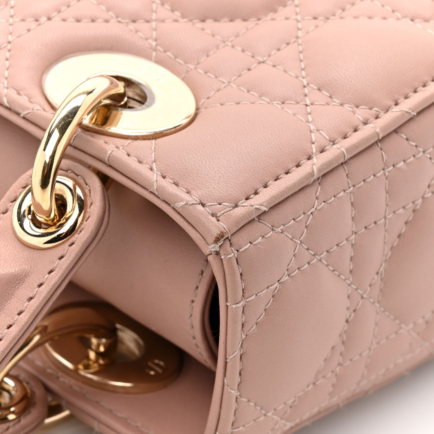 Christian Dior Lambskin Cannage Small My ABCDior Lady Dior Fard 15 of 17