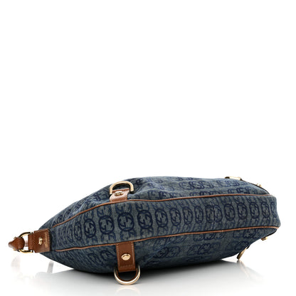 Gucci Denim GG Medium Abbey Ring Hobo Blue 4 of 11