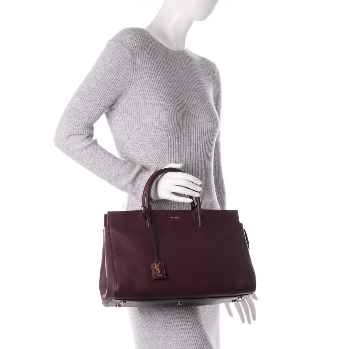 Calfskin Medium Rive Gauche Cabas Bordeaux