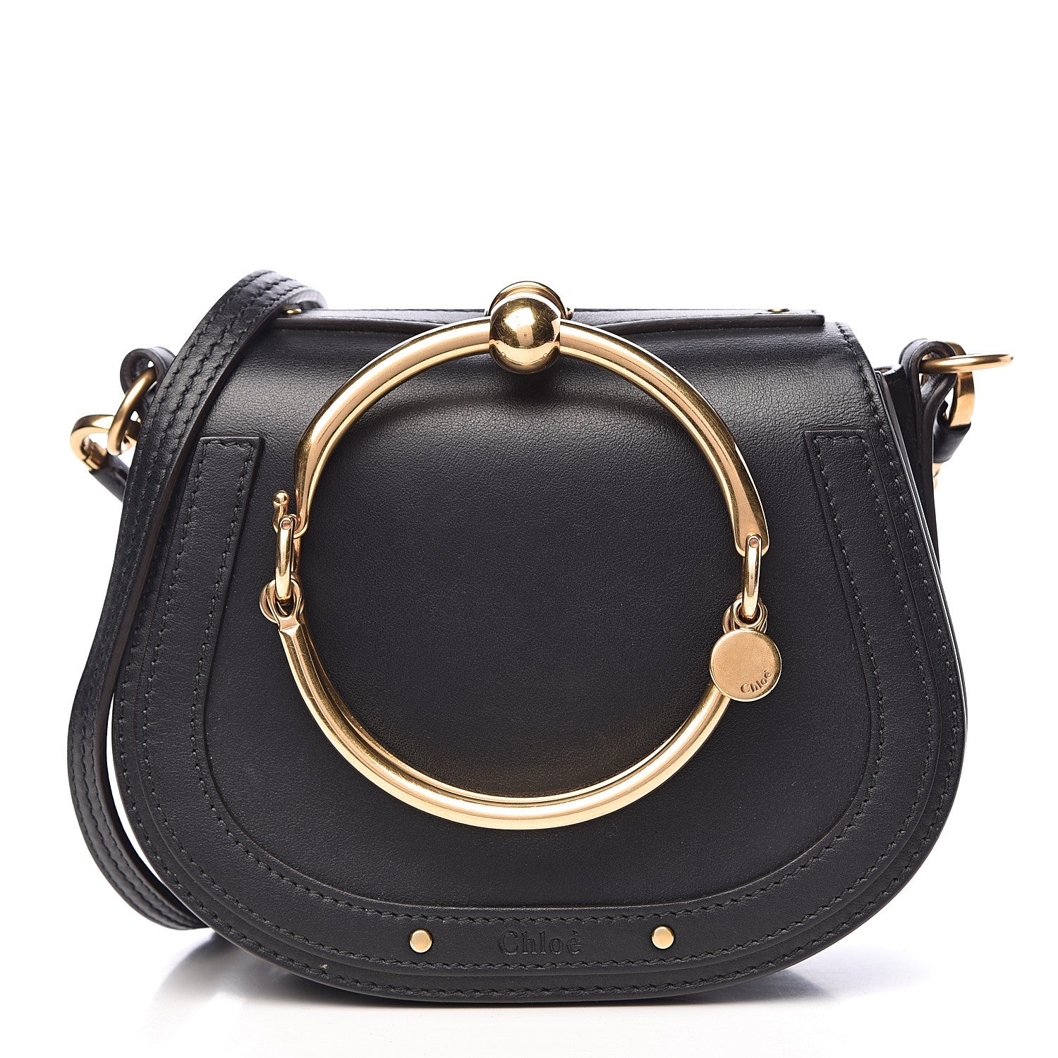 Chloe Calfskin Small Nile Bracelet Bag Black 1 of 11