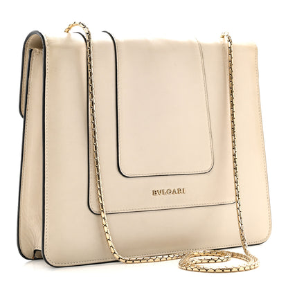 Bulgari Calfskin Serpenti Forever Crossbody Bag White Agate 2 of 10