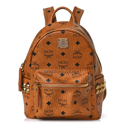 MCM Visetos Side Stud Mini Stark Backpack Cognac 1 of 10