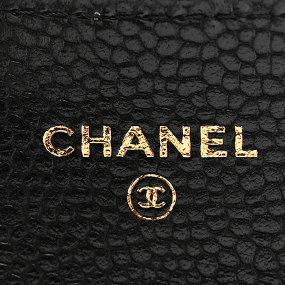 Chanel Caviar Quilted Flap Card Holder Wallet Black 6 of 9